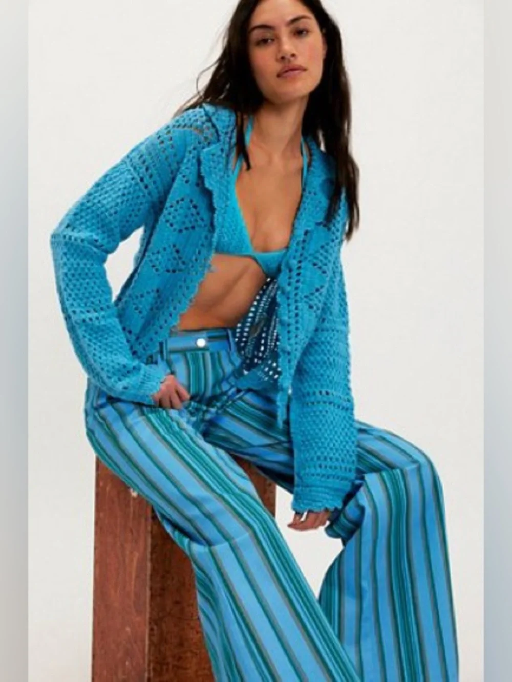 NWT! Free People We The Free Friend Of A Friend Crochet Sweater Sz XS